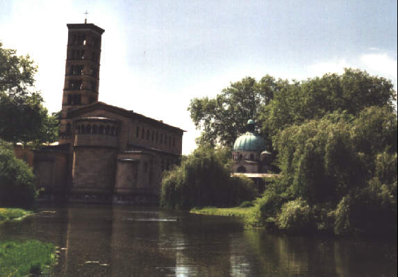 Foto der Friedenskirche im Park Sanssouci in Potsdam