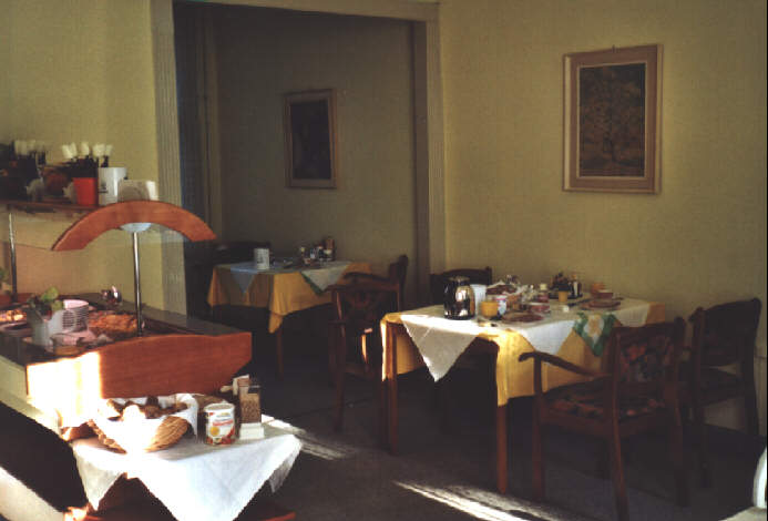 Foto vom Frühstücksraum in der Villa